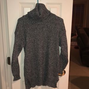 Grey/Black Turtleneck Sweater